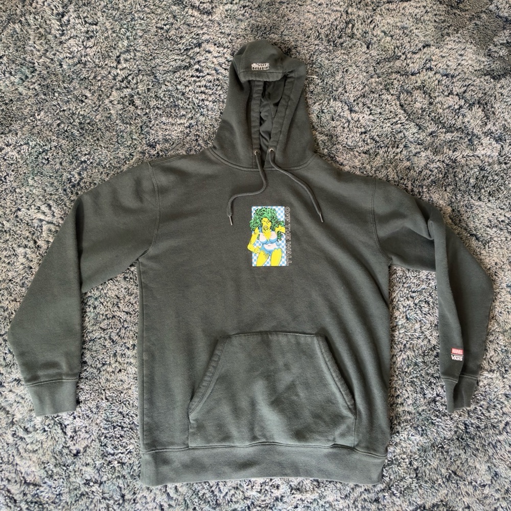 Vans Marvel Exclusive Collaboration She-Hulk Medium Green Pullover Hoodie